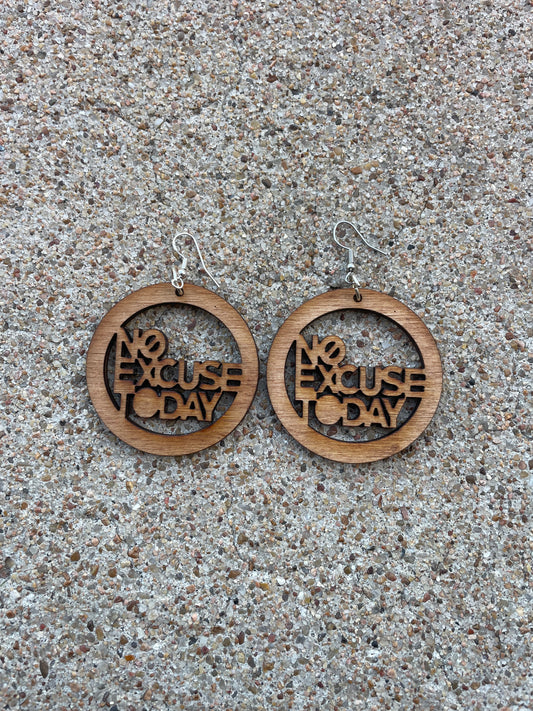 No Excuse Today Statement Earrings (Brown)