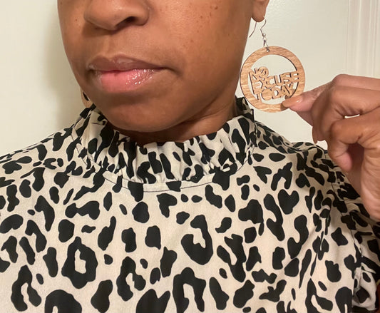 No Excuse Today Statement Earrings (Brown)